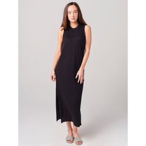ATM Anthony Thomas Melillo Black Sleeveless Maxi T-Shirt Dress Size Medium